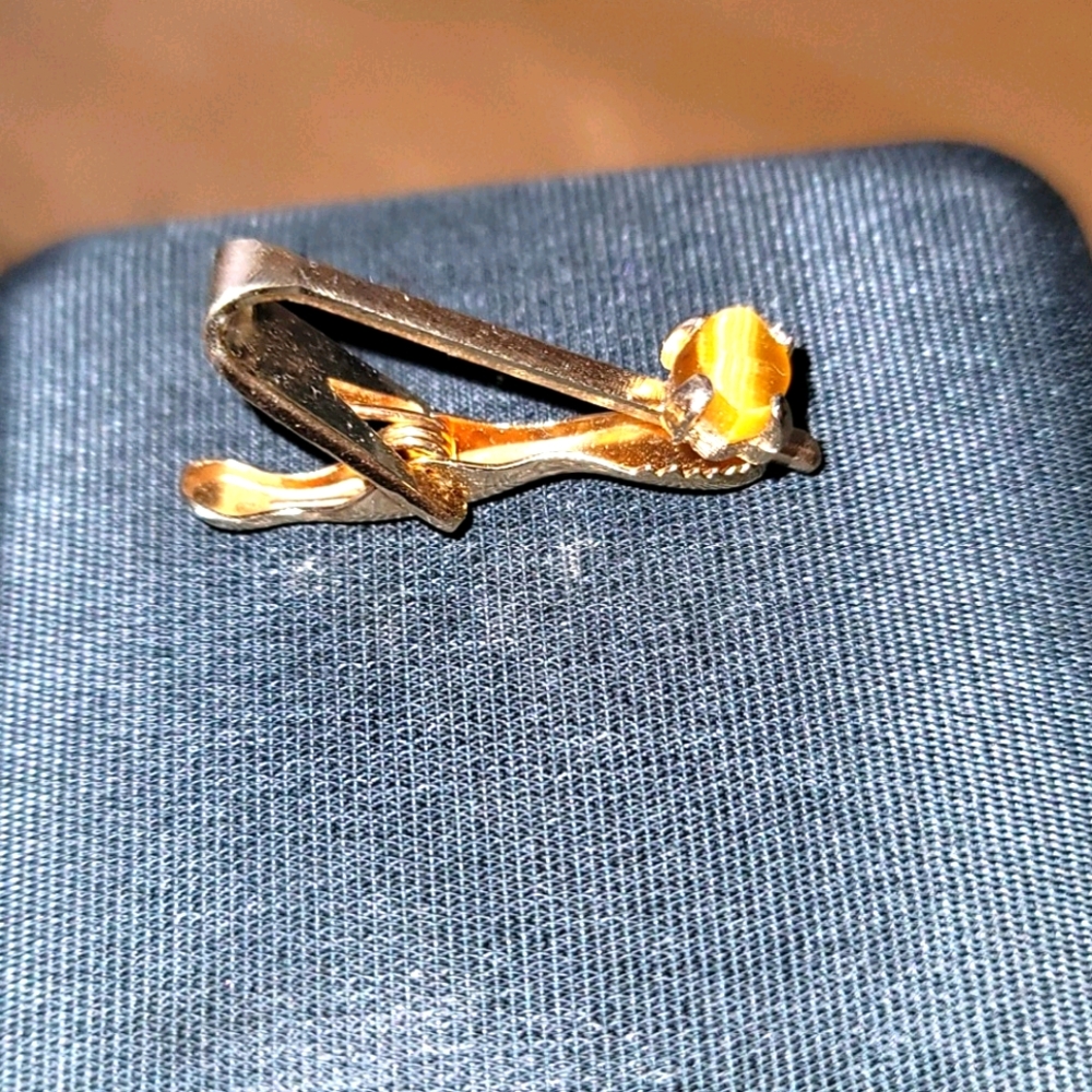 👔💛Men's Tie Clip with Citrine Diamond Accent💛👔